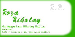 roza mikolay business card